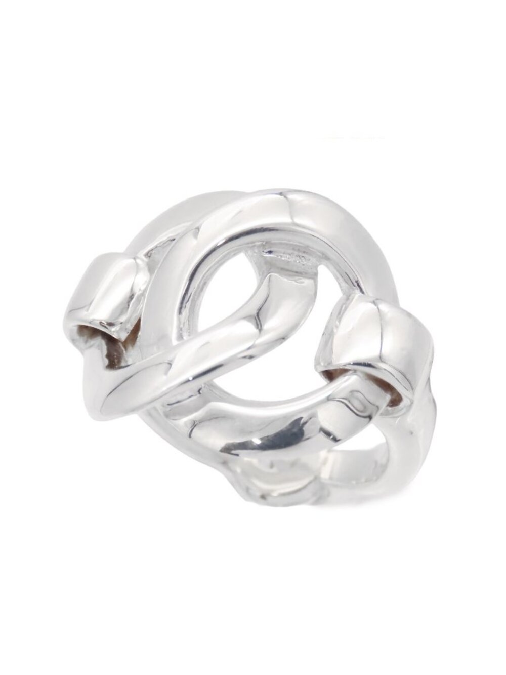 Hermes Horsebit Ring Silver 52 Vintage